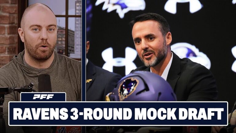 Baltimore Ravens 3-Round Mock Draft PFF NFL Show