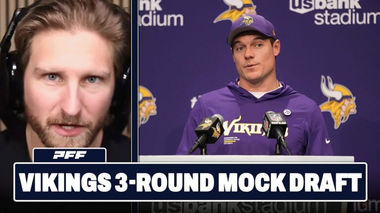 Minnesota Vikings 3-Round Mock Draft PFF NFL Show