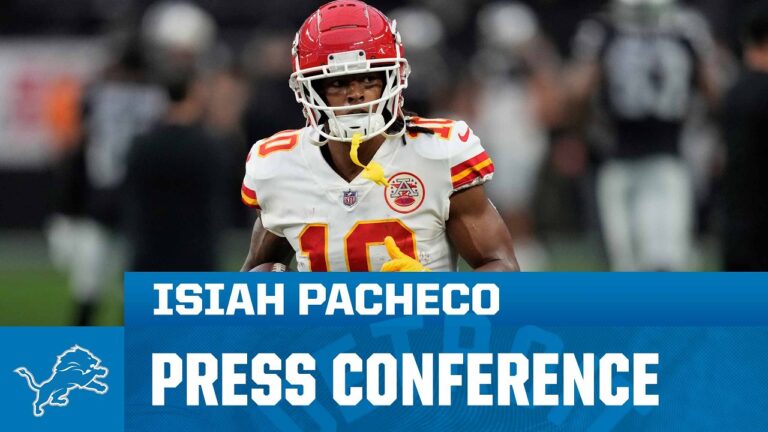 Isiah Pacheco Press Conference March 12, 2026