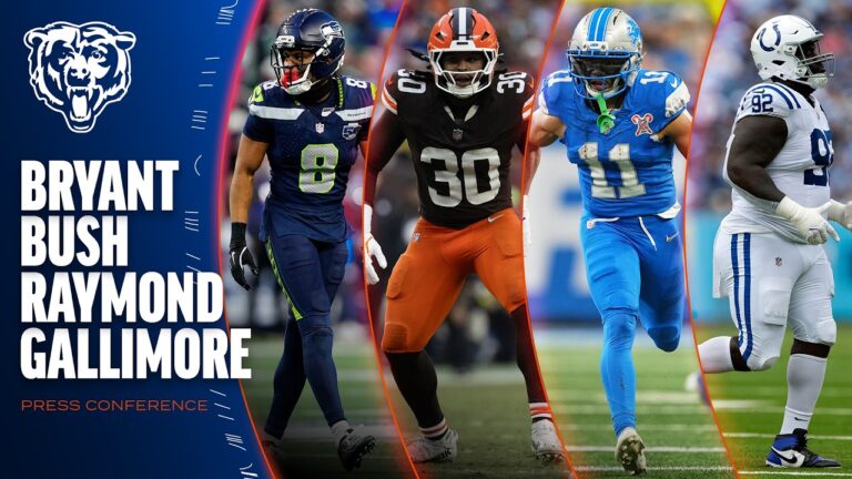 Bryant, Bush, Raymond, Gallimore on signing with the Bears Press Conference