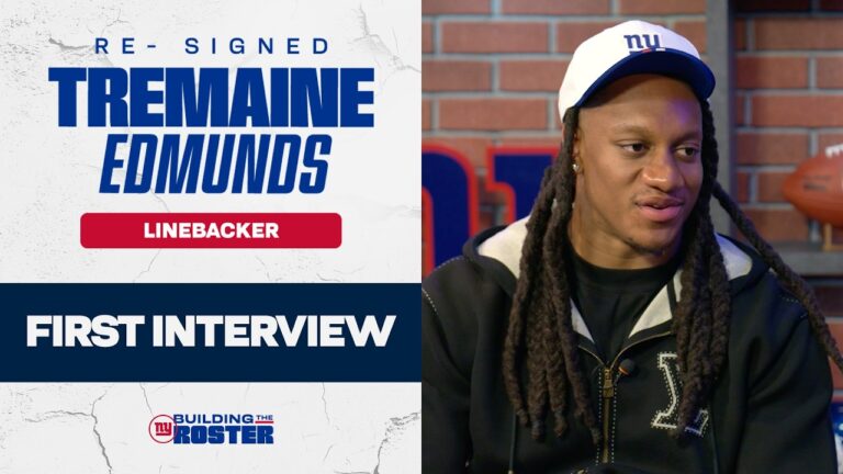 First Interview: Linebacker Tremaine Edmunds on Joining the Giants New York Giants