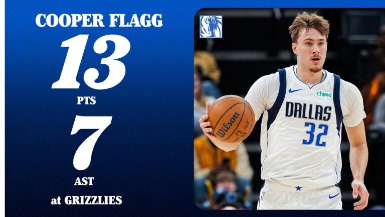 Cooper Flagg (13 PTS 7 AST) at Memphis Grizzlies March 12, 2026