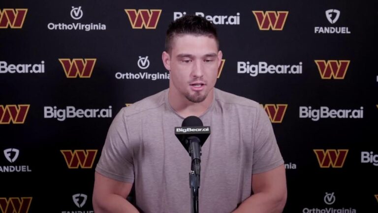 LIVE: LB Leo Chenal Speaks to the Media After Signing Washington Commanders