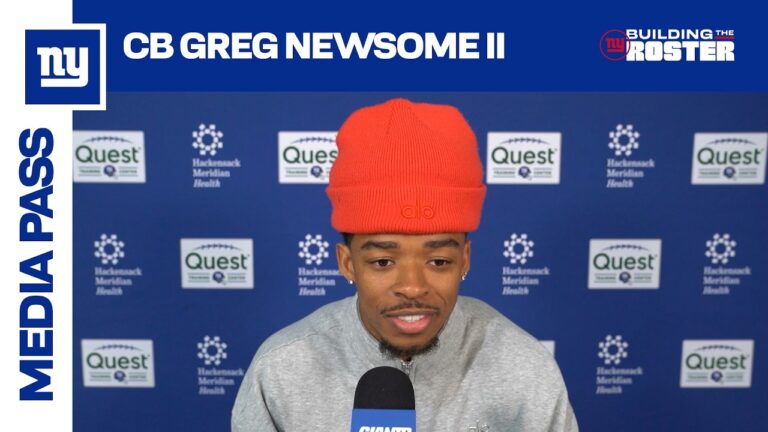 Greg Newsome II: &quotI feel like this is an opportunity for me to be here long-term&quot New York Giants