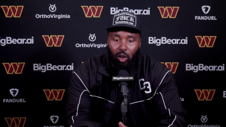 LIVE: OL Trent Scott Speaks to the Media After Signing Washington Commanders