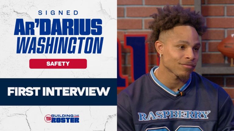First Interview: Safety Ar&39Darius Washington on Joining the Giants New York Giants