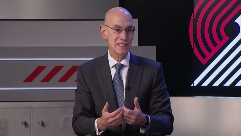 NBA Commissioner Adam Silver & Brooke Olzendam Portland Trail Blazers March 13, 2026