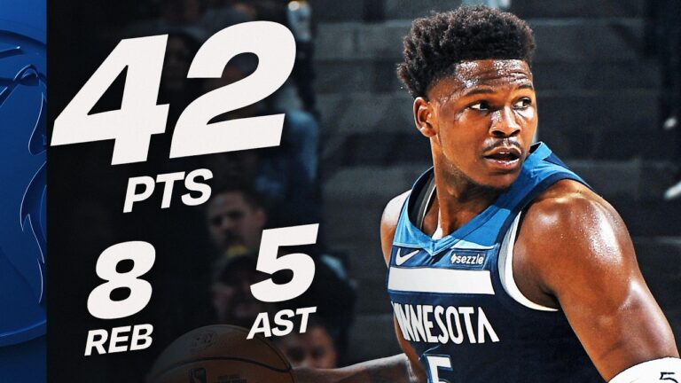Anthony Edwards GOES OFF For 42 Points vs Warriors March 13, 2026