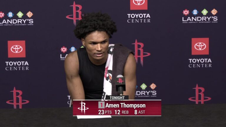 Amen Thompson with a Press Conference vs Pelicans