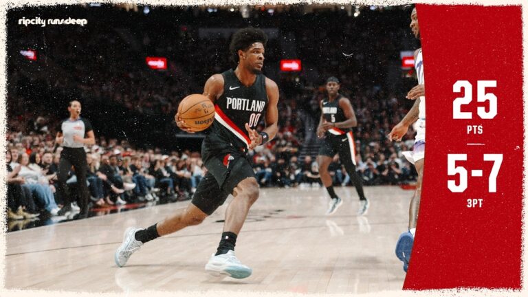 Scoot Henderson Goes 5-7 From Three In Win Over Jazz Portland Trail Blazers March 13, 2026