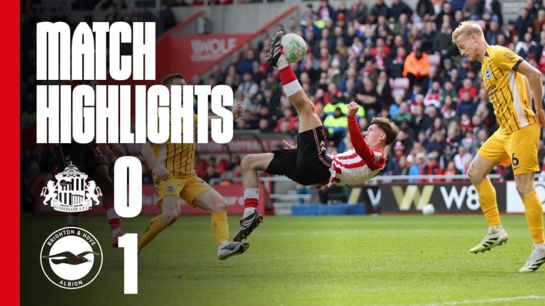 Narrow Defeat At The SOL Sunderland AFC 0 – 1 Brighton Premier League Highlights