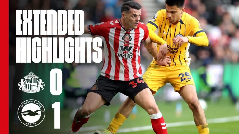Extended Premier League Highlights Sunderland AFC 0 – 1 Brighton