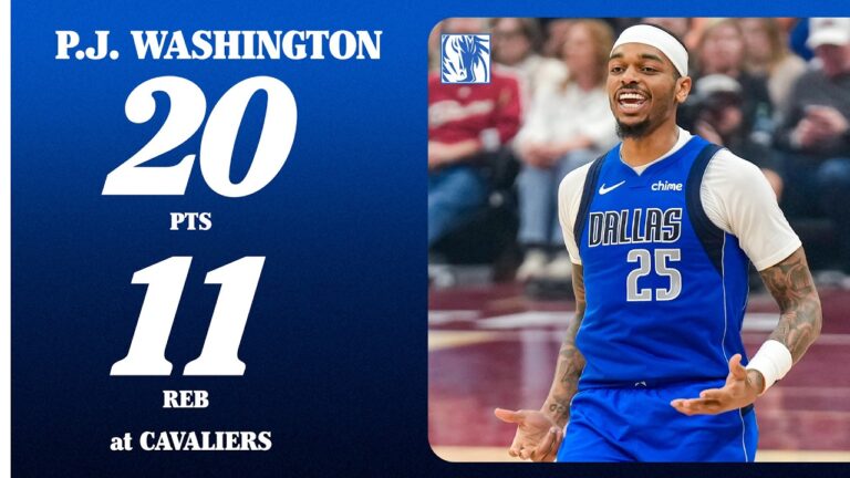 P.J. Washington (20 PTS 11 REB) at Cleveland Cavaliers March 15, 2026