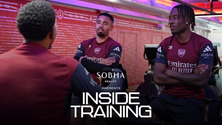 PUTTING IN THE HARD WORK l Arsenal stars prepare for Bayer Leverkusen INSIDE TRAINING UCL