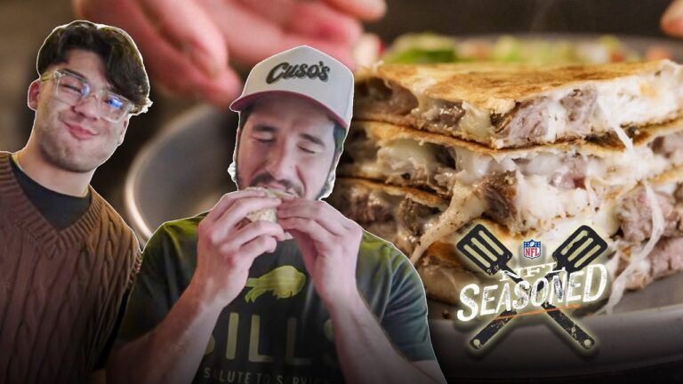 Puka Learns to Make the PERFECT Surf n Turf Quesadilla NFL Seasoned