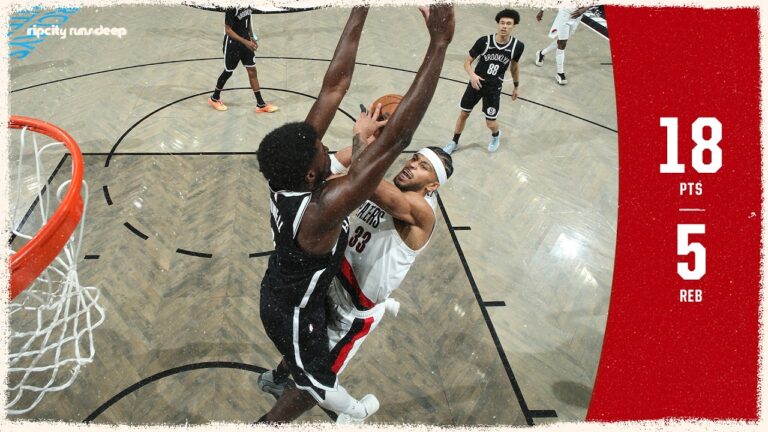 Toumani Camara Scores 18 Points on 7-9 Shooting Trail Blazers 114, Nets 95 March 16, 2026