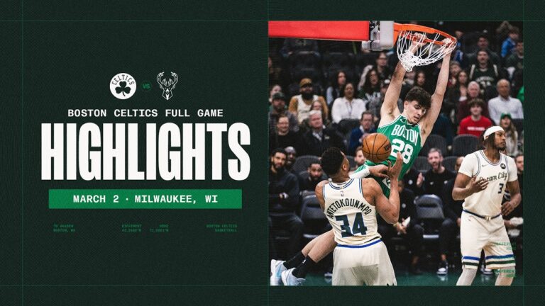 The Boston Celtics finish up a successful back to back beating the Milwaukee Bucks 108-81.
