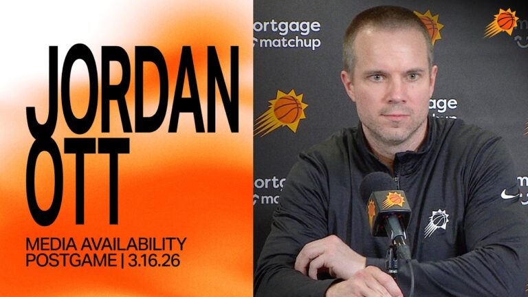 Head Coach Jordan Ott Postgame Media Availability Phoenix Suns 3-16-26