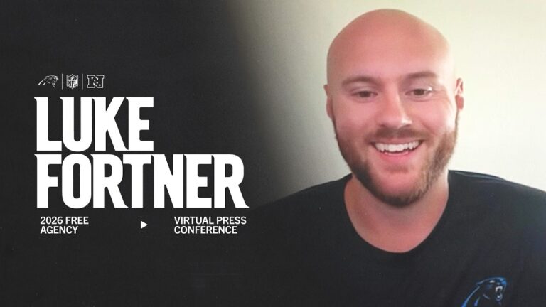 Luke Fortner introductory press conference Carolina Panthers