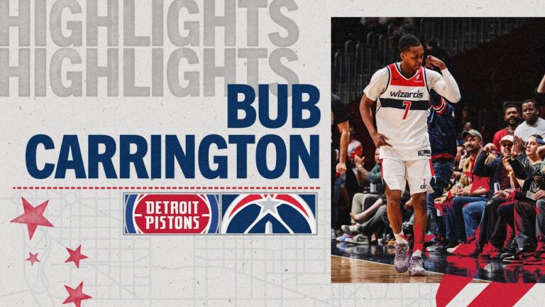 Bub Carrington Scores 30 points vs. Detroit Pistons Game Highlights