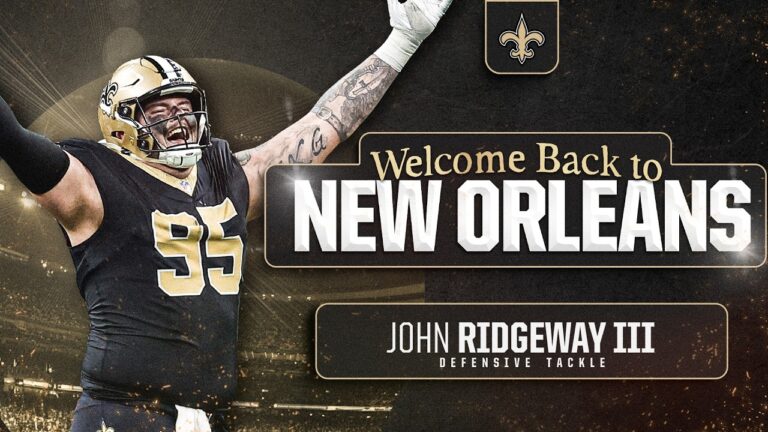 John Ridgeway III on re-signing with Saints during 2026 Free Agency
