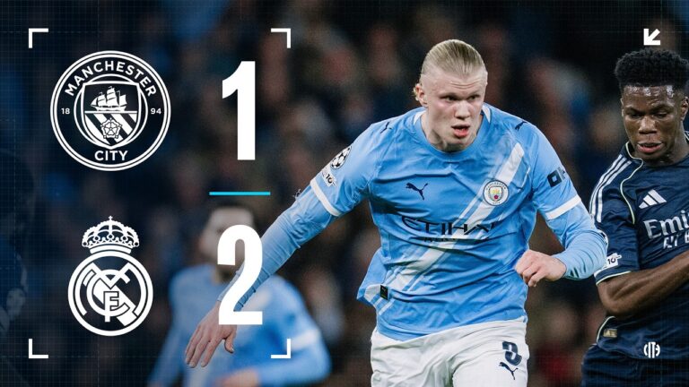 HIGHLIGHTS! 10-man Blues exit Champions League despite valiant effort man City 1-2 Real Madrid