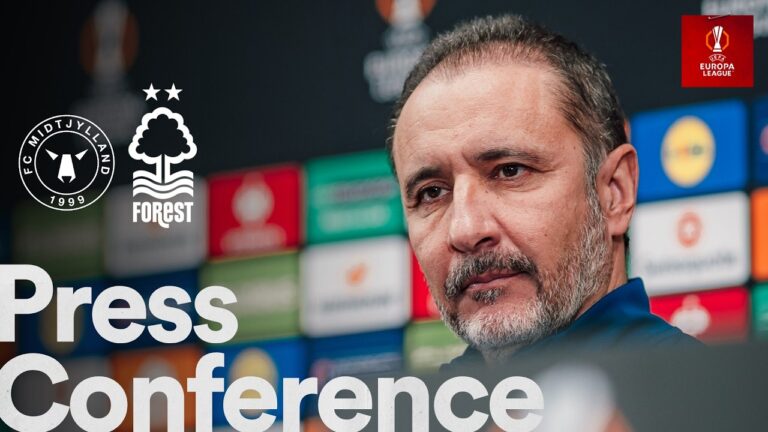 Vítor Pereira & Ola Aina Press Conference FC Midtjylland vs Forest UEFA Europa League
