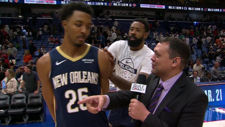 Trey Murphy III walk-off interview after Pelicans Win vs. LA Clippers