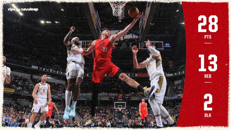 Donovan Clingan Sets New Career-High 28 Points In Win Over Pacers Trail Blazers March 18, 2026
