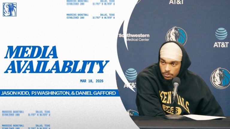 Jason Kidd, PJ Washington Jr. & Daniel Gafford Media Availability vs ATL 3 18 26
