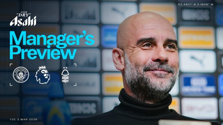 Coming soon: Pep Guardiola press conference CITY V FOREST PREMIER LEAGUE