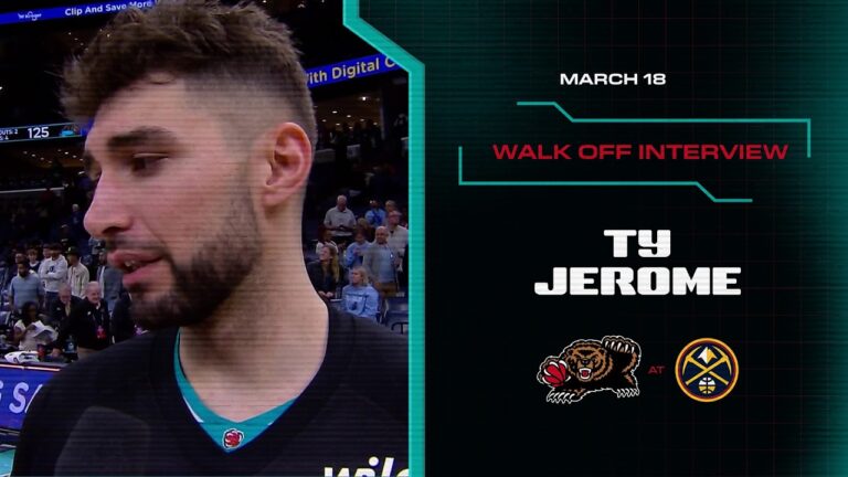 Ty Jerome Walk off Interview Grizzlies vs. Nuggets