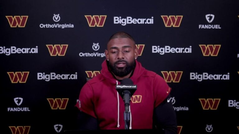 LIVE: RB Jeremy McNichols Speaks to the Media After Re-Signing Washington Commanders