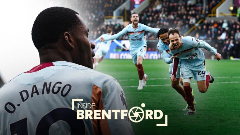 Pitchside at Turf Moor as Damsgaard scores TWICE Inside Brentford Burnley (A)