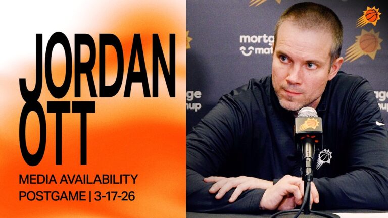 Head Coach Jordan Ott Postgame Media Media Availability Phoenix Suns