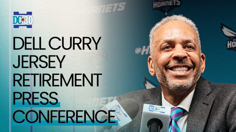 Dell Curry Speaks Before His Jersey Retirement Ceremony