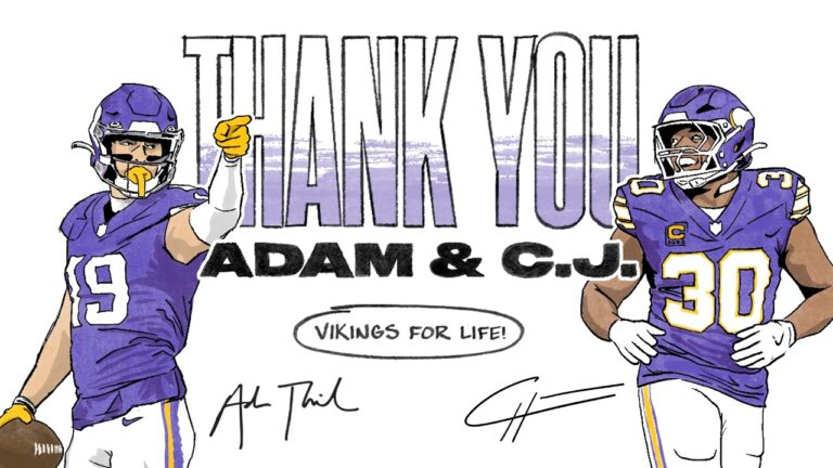 Former Teammates & Coaches Thank Vikings Legends C.J. Ham & Adam Thielen