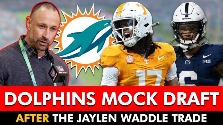 Miami Dolphins 2026 NFL Mock Draft AFTER Jaylen Waddle Trade Full 7 Rounds