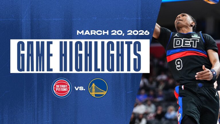 Pistons Clinch Playoff Berth with Win vs. Golden State Game Highlights 03.20.26