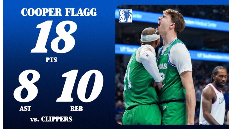 Cooper Flagg (18 PTS 10 REB 8 AST) vs. Los Angeles Clippers March 21, 2026