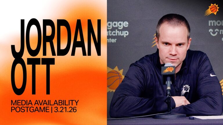 Head Coach Jordan Ott Postgame Media Availability Phoenix Suns 3-21-26