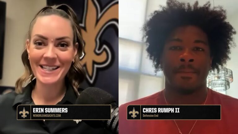 Chris Rumph II 1-on-1 interview after re-signing with Saints 2026 Free Agency