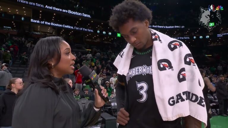 Jaden McDaniels Postgame Interview After Win Against Boston Celtics 3.22.26