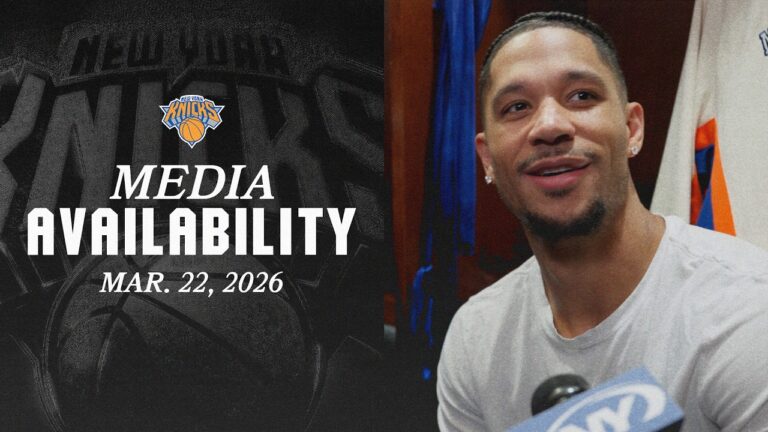 Jalen Brunson, Karl-Anthony Towns, and Josh Hart Postgame Media March 22, 2026