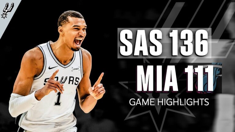 Six Score in Double Figures as Spurs Win Wire-To-Wire in Miami for Sixth Straight W