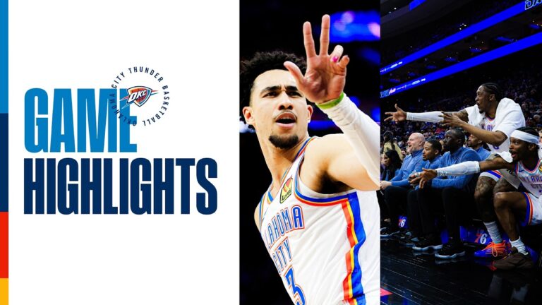 OKC Thunder at Philadelphia 76ers Game Highlights March 23, 2026