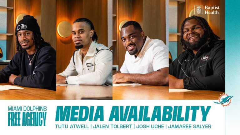 Atwell, Tolbert, Uche, Salyer meet with the media Miami Dolphins