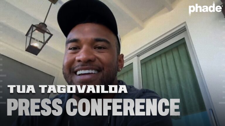 Quarterback Tua Tagovailoa Introductory Press Conference Atlanta Falcons