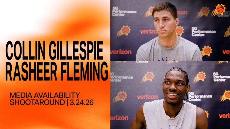 Collin Gillespie & Rasheer Fleming Practice Media Availability Phoenix Suns 3-24-26