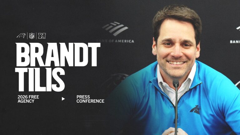 Brandt Tilis free agency press conference Carolina Panthers